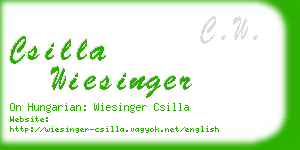 csilla wiesinger business card